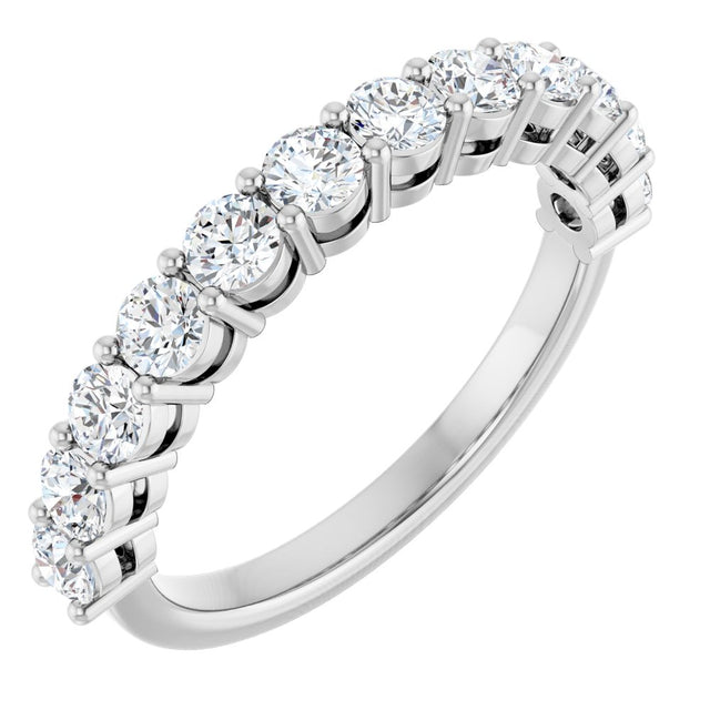 14K White Gold 1 CTW Lab-Grown Diamond Anniversary Band