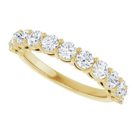 14K Yellow Gold 1 CTW Lab-Grown Diamond Anniversary Band