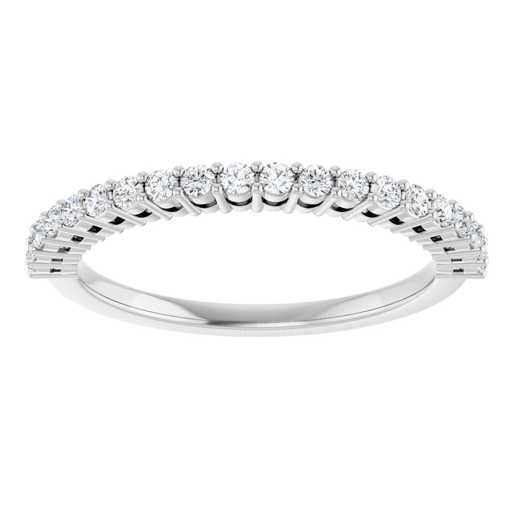 14K White 1/3 CTW Natual Diamond Anniversary Band