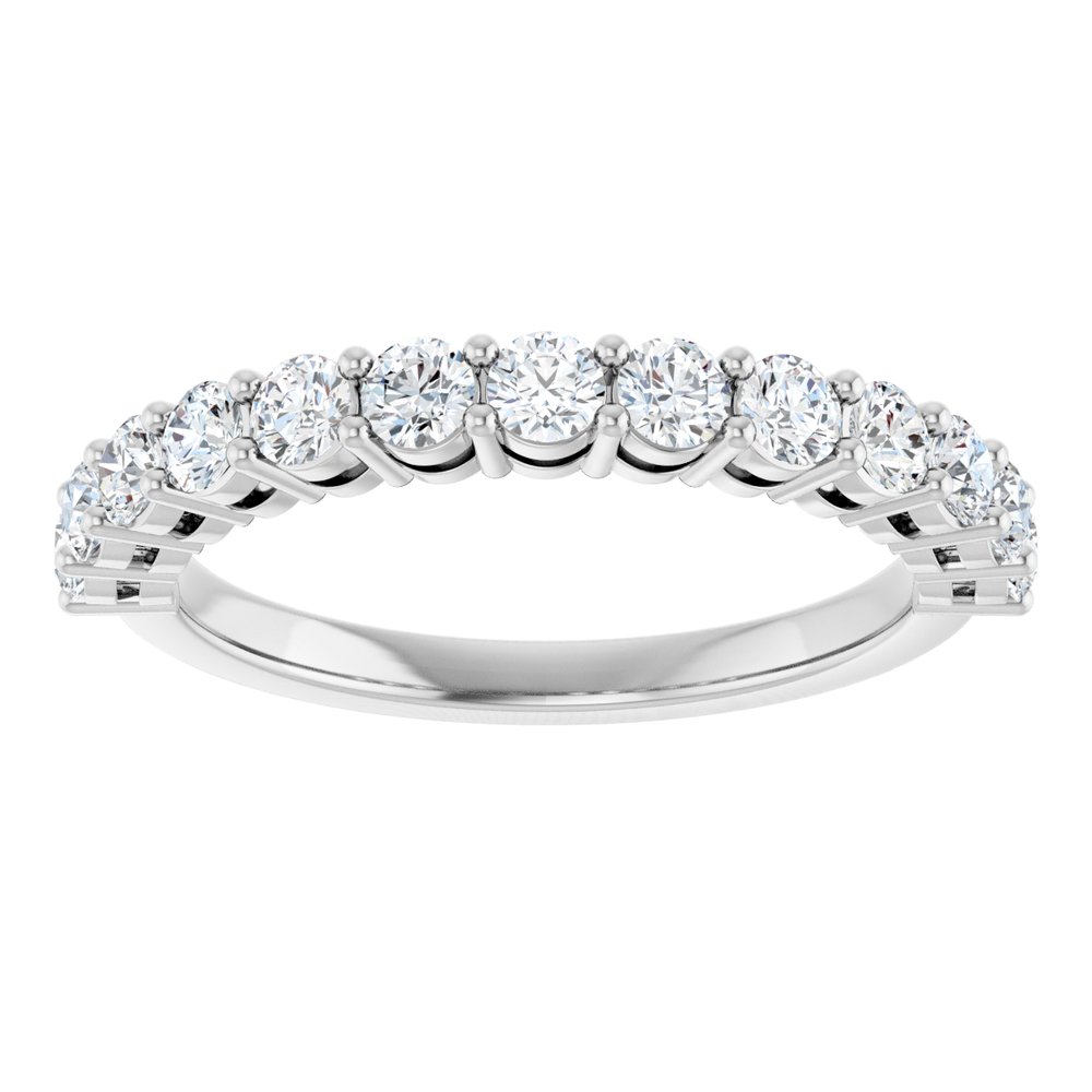 14K White 3/4 CTW Natural Diamond Anniversary Band