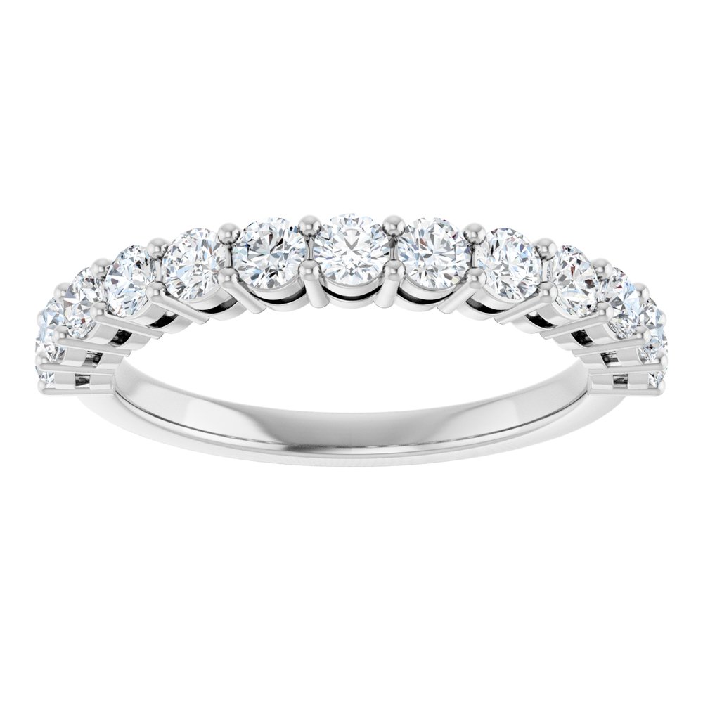14K White 3/8 CTW Lab-Grown Diamond Anniversary Band