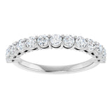 14K White 3/8 CTW Lab-Grown Diamond Anniversary Band