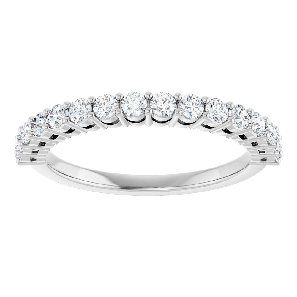 14K White 1/2CTW Natural Diamond Anniversary Band