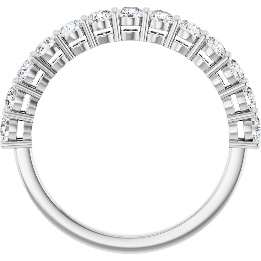 14K White 3/4 CTW Lab-Grown Diamond Anniversary Band