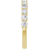 14K Yellow Gold 1 CTW Lab-Grown Diamond Anniversary Band