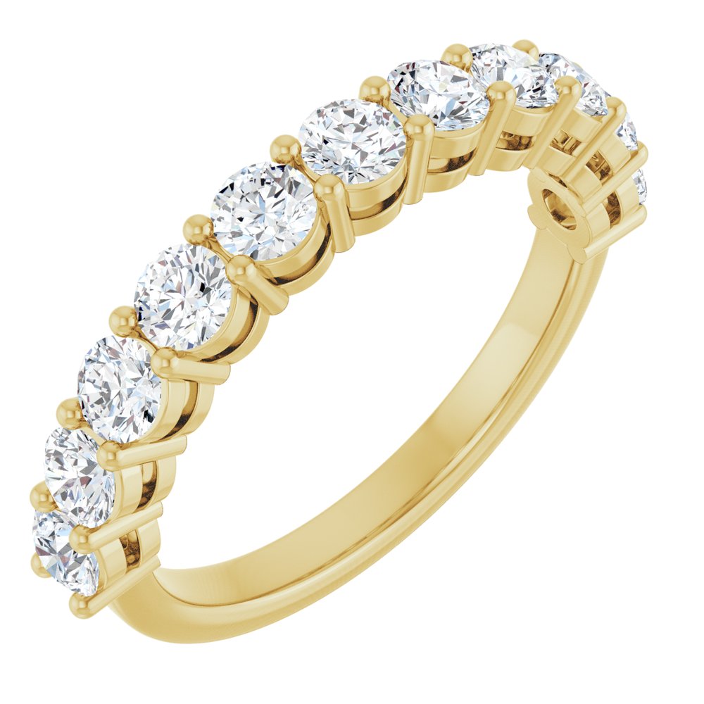 14K Yellow Gold 1 CTW Lab-Grown Diamond Anniversary Band