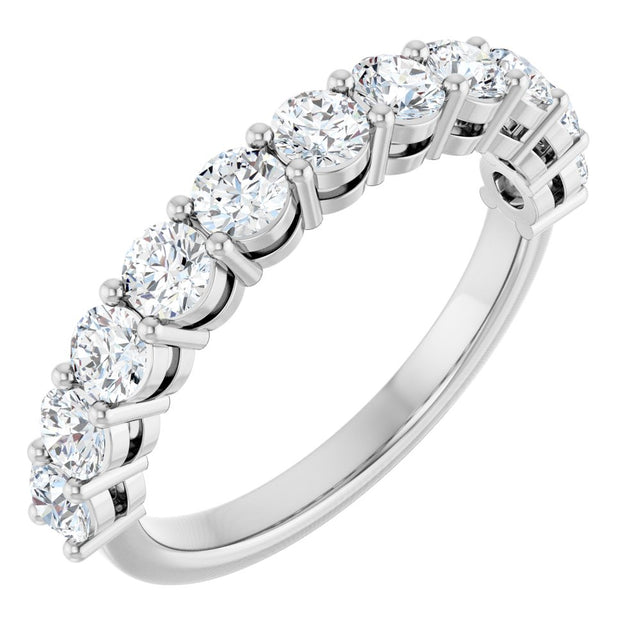 14K White Gold 1 CTW Lab-Grown Diamond Anniversary Band