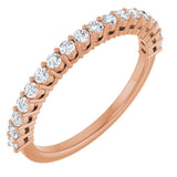 14K Rose Gold 1/3 CTW Lab-Grown Diamond Anniversary Band