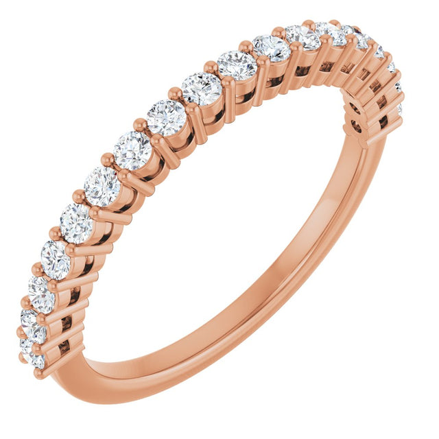 14K Rose Gold 1/3 CTW Lab-Grown Diamond Anniversary Band