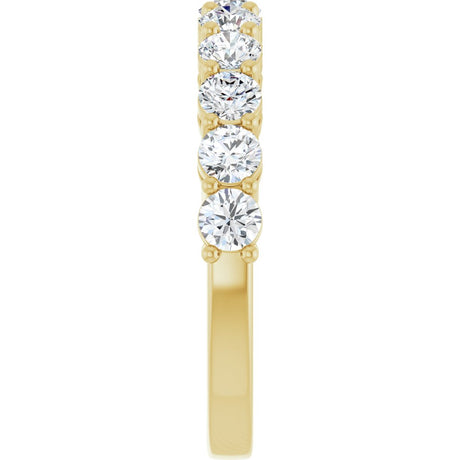 14K Yellow Gold 1 CTW Lab-Grown Diamond Anniversary Band