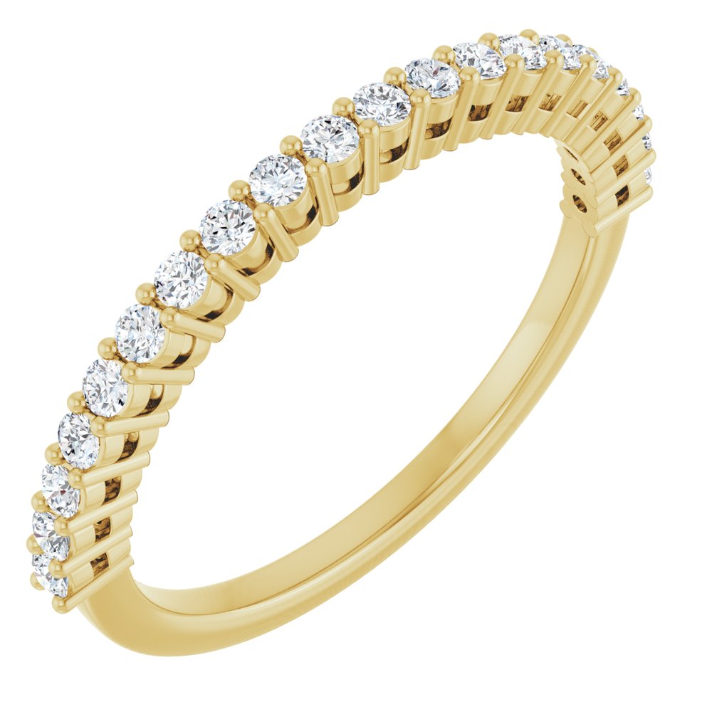 14K Yellow 1/4 CTW Natural Diamond Anniversary Band