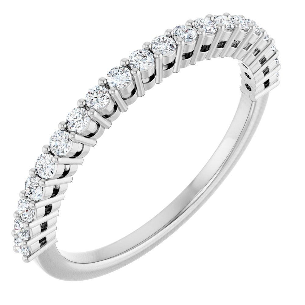 14K White 1/3 CTW Natual Diamond Anniversary Band