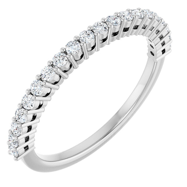 14K White 1/3 CTW Natual Diamond Anniversary Band