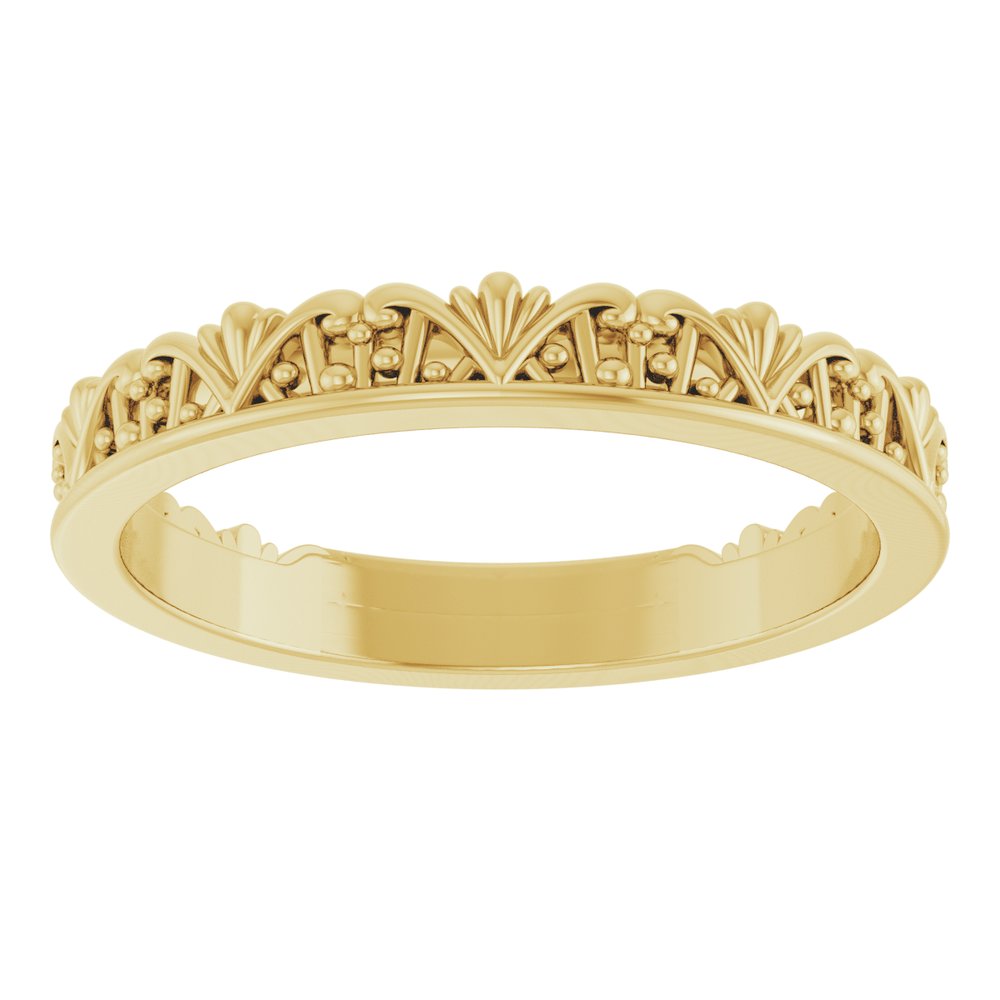 14K Yellow Stackable Crown Ring