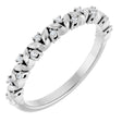 14K White Gold .06 CTW Natural Diamond Stackable Leaf Ring