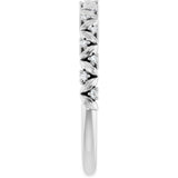 14K White Gold .06 CTW Natural Diamond Stackable Leaf Ring