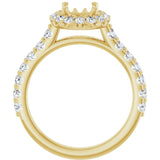 14K Yellow Gold 8x6 mm Oval 5/8 CTW Natural Diamond Semi-Set Engagement Ring