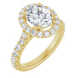 14K Yellow Gold 9x7 mm Oval 5/8 CTW Natural Diamond Semi-Set Engagement Ring