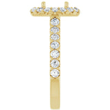 14K Yellow Gold 8x6 mm Oval 5/8 CTW Natural Diamond Semi-Set Engagement Ring