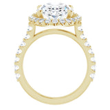 14K Yellow Gold 14x10 mm Oval 1 CTW Lab-Grown Diamond Semi-Set Engagement Ring