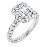 14K White Gold 2 1/2 CTW Lab-Grown Diamond Engagement Ring