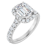 14K White Gold 2 1/2 CTW Lab-Grown Diamond Engagement Ring