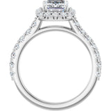 14K White Gold 2 1/2 CTW Lab-Grown Diamond Engagement Ring