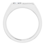 14K White Gold 1/3 CT Natural Diamond Ring