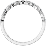 14K White Gold 1/6 CTW Natural Diamond Stackable Ring