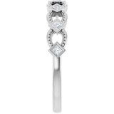 14K White Gold 1/6 CTW Natural Diamond Stackable Ring