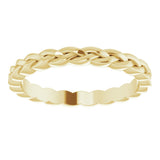 14K Yellow 2 mm Woven-Design Band