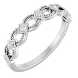 14K White Gold 1/6 CTW Natural Diamond Stackable Ring