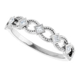 14K White 1/6 CTW Natural Diamond Stackable Ring