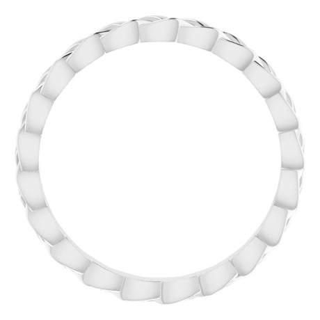 Platinum 2 mm Woven-Design Band
