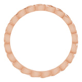 14K Rose Gold 2 mm Woven-Design Band Size 5.5