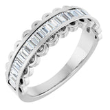 14K White 5/8 CTW Natural Diamond Anniversary Band