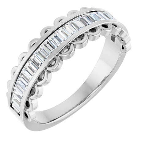 14K White 5/8 CTW Natural Diamond Anniversary Band