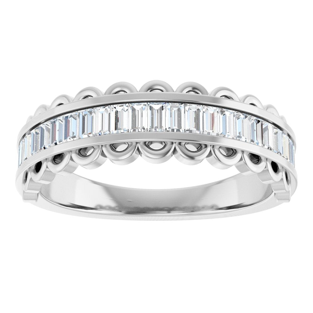 14K White 5/8 CTW Natural Diamond Anniversary Band