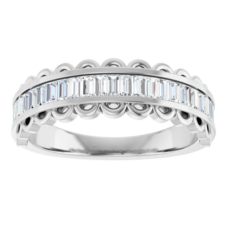 14K White 5/8 CTW Natural Diamond Anniversary Band