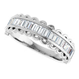 14K White 5/8 CTW Natural Diamond Anniversary Band