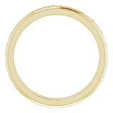 14K Yellow Gold 3.2 mm Celtic-Inspired Flat Band Size 7