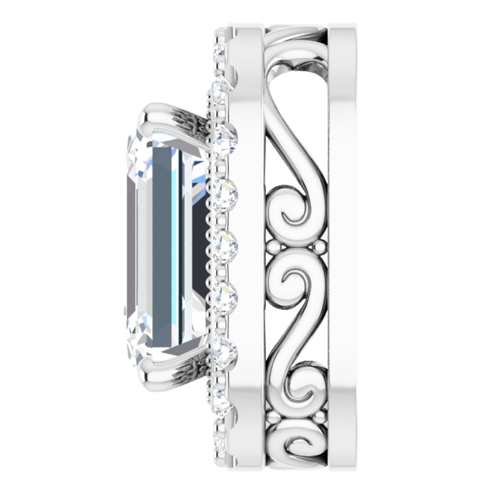14K White Gold 5/8 CTW Lab-Grown Diamond Pendant