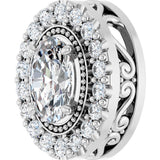 14K White Gold 5/8 CTW Lab-Grown Diamond Pendant