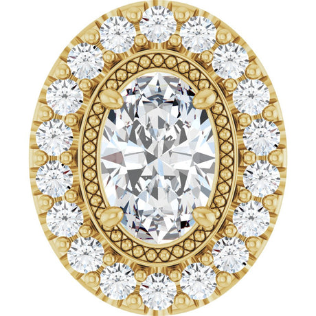 14K Yellow 5/8 CTW Lab-Grown Diamond Pendant
