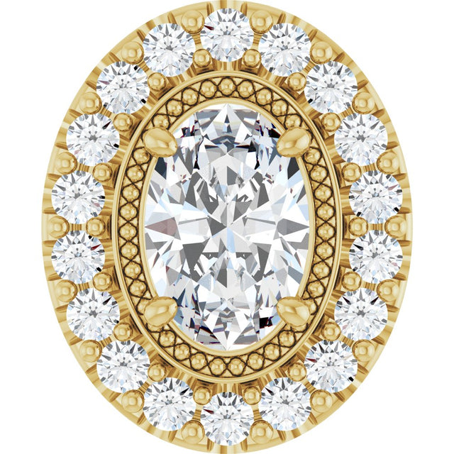14K Yellow 5/8 CTW Lab-Grown Diamond Pendant