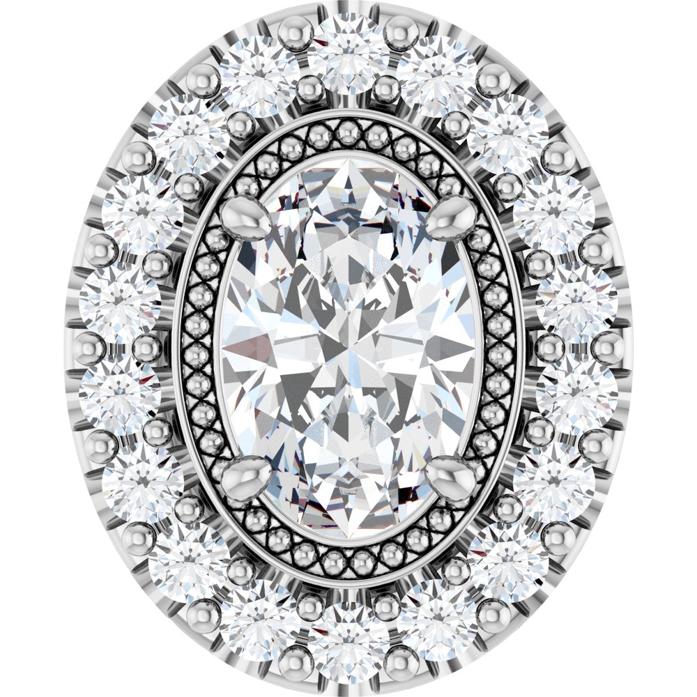 14K White Gold 5/8 CTW Lab-Grown Diamond Pendant