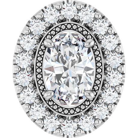 14K White Gold 5/8 CTW Lab-Grown Diamond Pendant