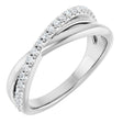 14K White Gold 1/5 CTW Natural Diamond Criss-Cross Ring
