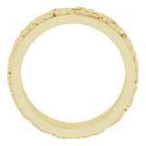 14K Yellow 7 mm Sculptural Band