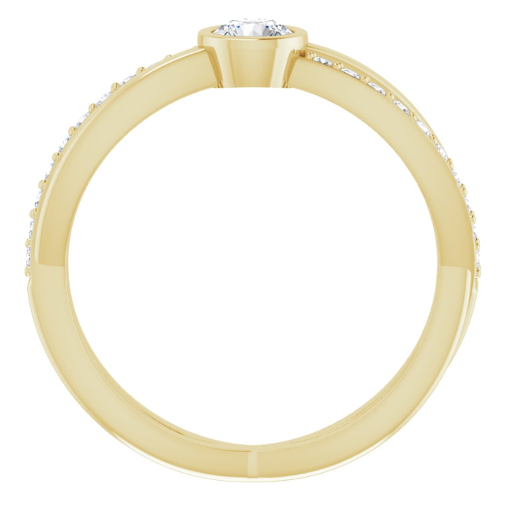 14K Yellow Gold 3/8 CTW Natural Diamond Ring